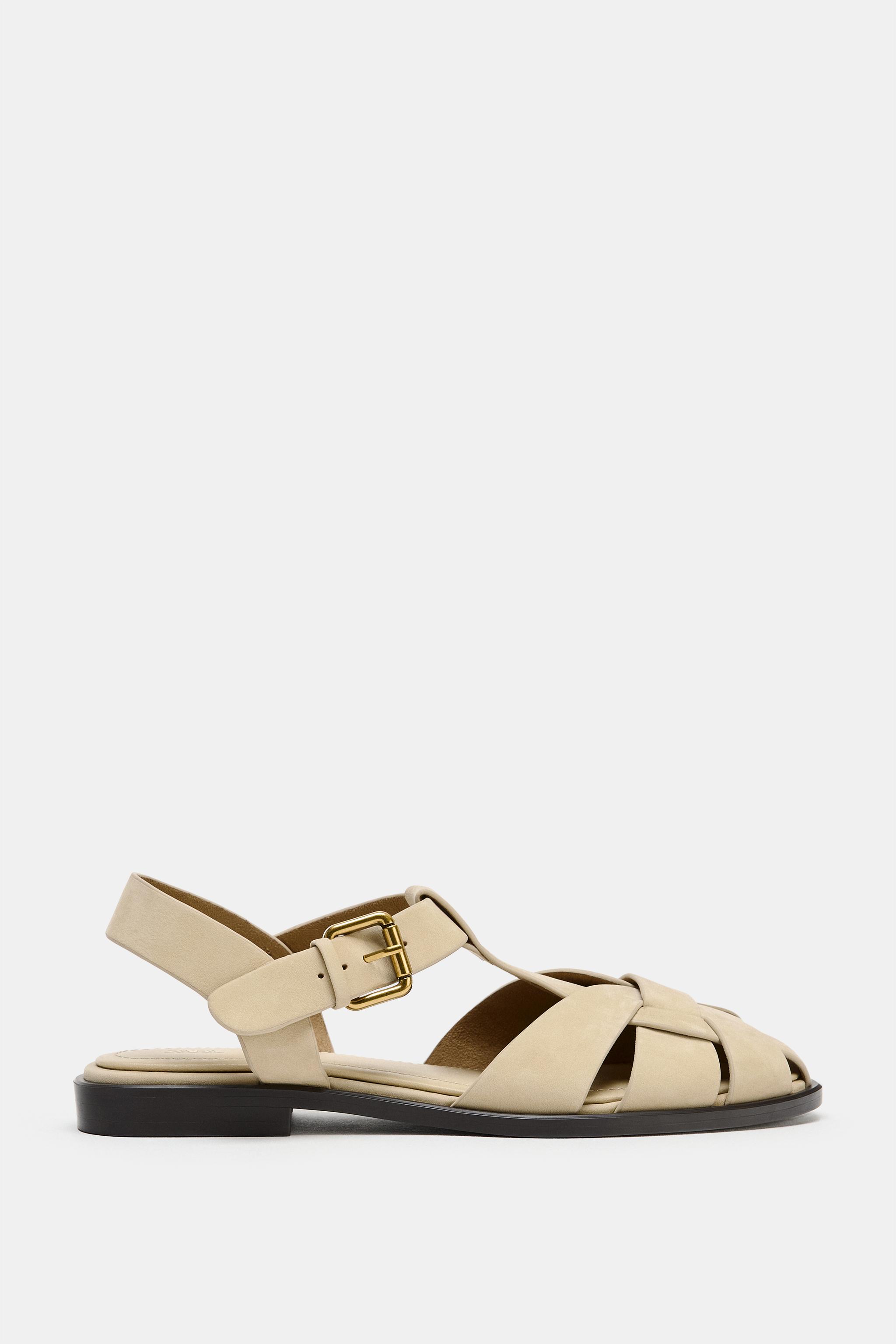 SANDALES EN CUIR STYLE PÊCHEUR